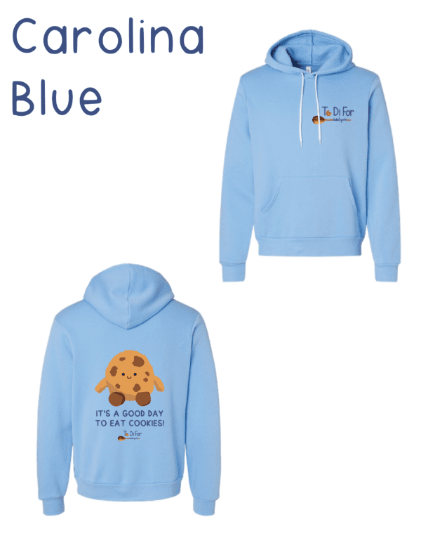 A blue hoodie with an image of a cookie monster.