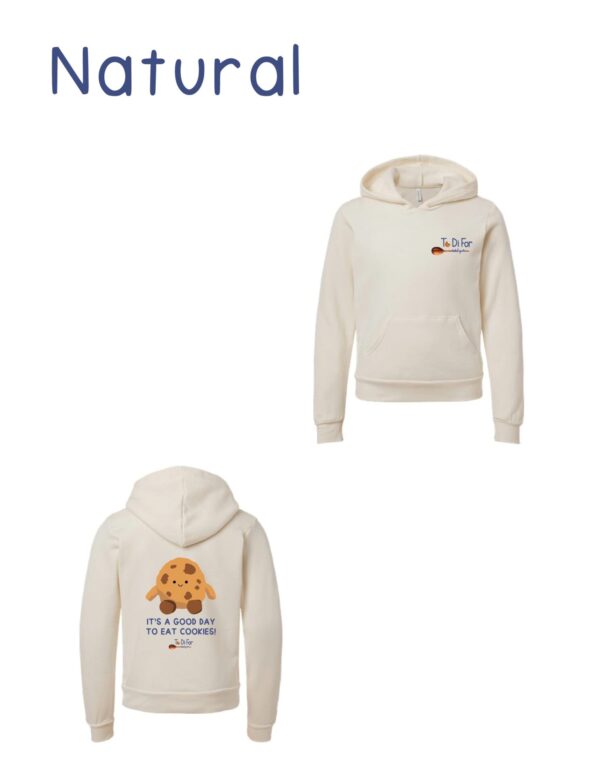 Two different views of a hoodie with the words " natur " on it.