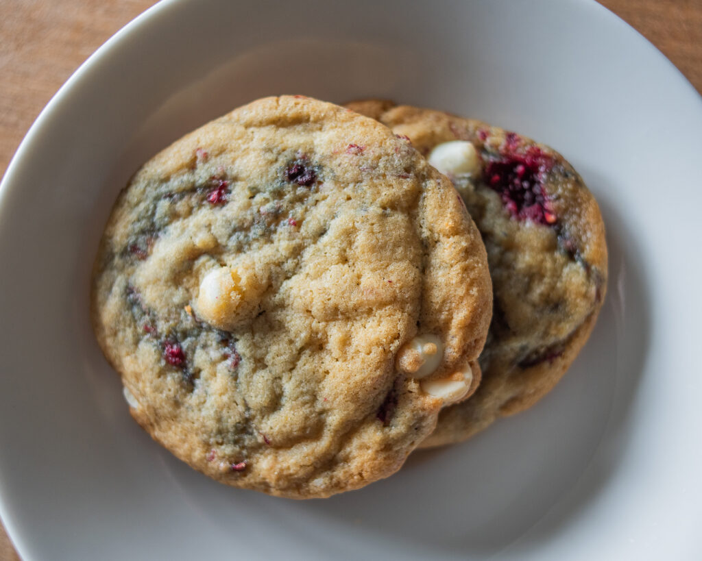 White Chocolate Raspberry Cookies